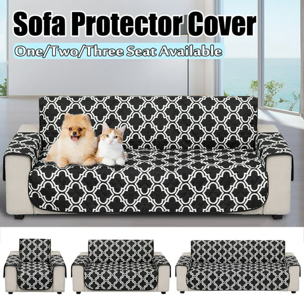Black 1/2/3 Seat Pet Dog Sofa Mat Couch Protective Cover Removable Waterproof